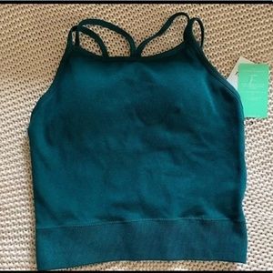 Forever21 (M)crop top builtin sportsbra
Color teal